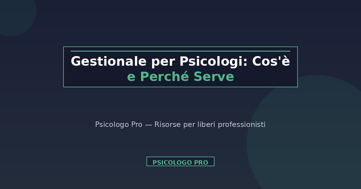 Gestionale per Psicologi